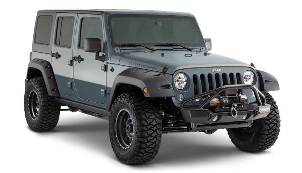 Bushwacker Pocket Style Fender Flares for 07-18 Jeep Wrangler Unlimited 2-Door - Black