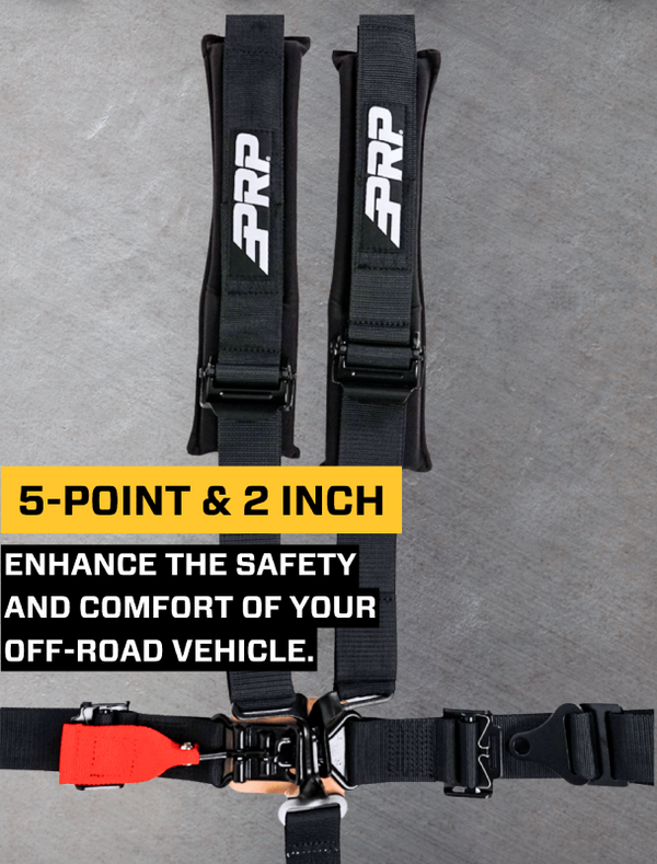 PRP 5.2 Harness with Shoulder Straps Sewn to Lap- Black