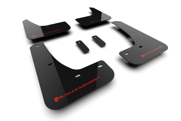 Rally Armor 24-25 Tesla Model 3 Highland Black UR Mud Flap Red Logo
