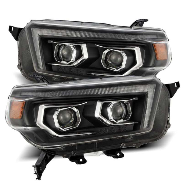 AlphaRex PRO-Series Black Projector Headlights w/Sequential Signal & DRL for Toyota 4Runner 2010-2013