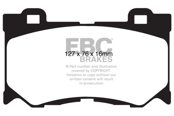EBC Yellowstuff Performance Brake Pads for 08-13 Infiniti FX50 5.0