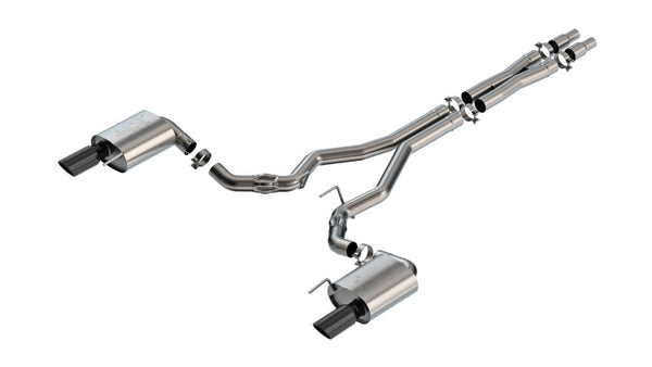 Borla ATAK Cat-Back Exhaust System for 2024 Ford Mustang GT 5.0L V8 - Black Chrome