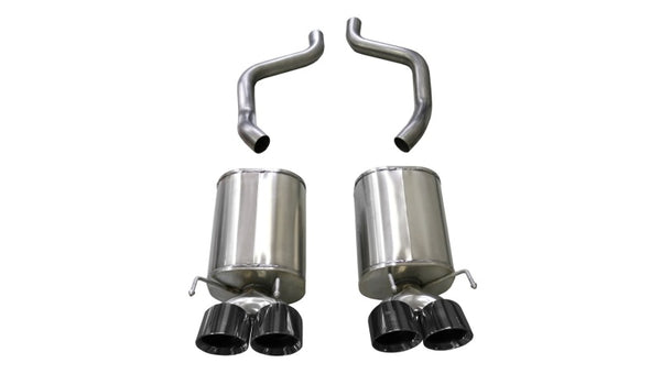 Corsa 2009-2013 Chevrolet Corvette C6 6.2L Black Xtreme Axle-Back Exhaust with 4.5in Tips