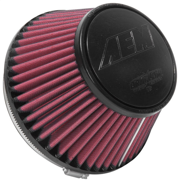AEM Dryflow 6" x 4" Tapered Conical Air Filter (Oil-Free, Washable) - Universal