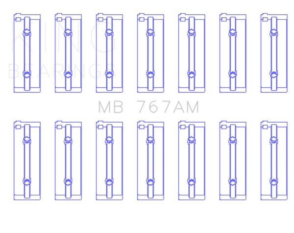 King Engine Bearings Toyota 2M/4M/5ME/5MGE/7MGE/7MGTE Main Bearing Set - Size STD