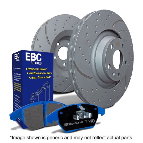 EBC S6 Brake Pad and Rotor Kit - Slot & Drilled