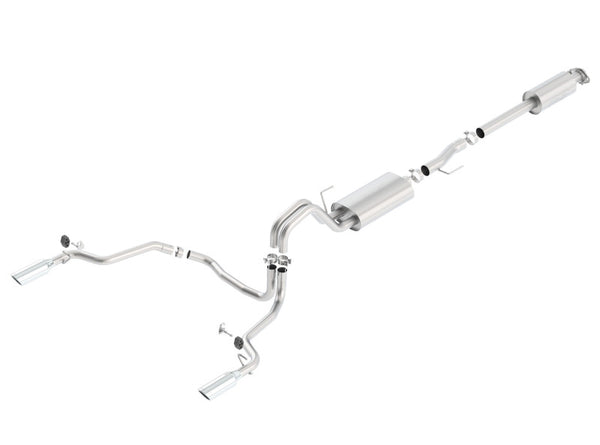 Borla Catback Exhaust System for 2015-2016 Ford F-150 2.7L/3.5L V6 & 5.0L V8 - Touring Single Split Rear Exit