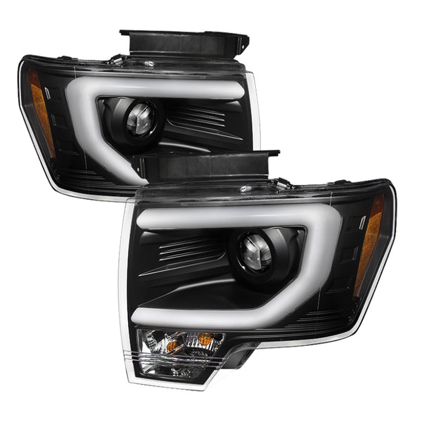 Spyder Ford F150 13-14 Projector Factory Xenon Model- Light Bar DRL Blk PRO-YD-FF15013-LBDRL-HID-BK