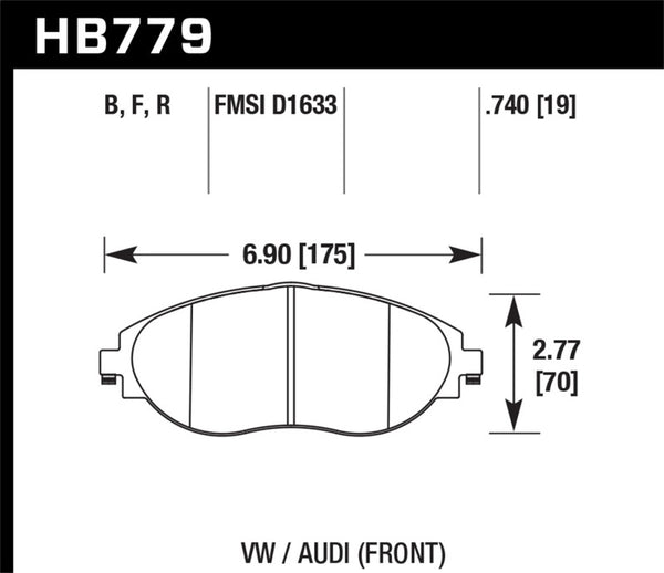 Hawk Performance HPS Front Brake Pads for 2015-2016 Audi S3