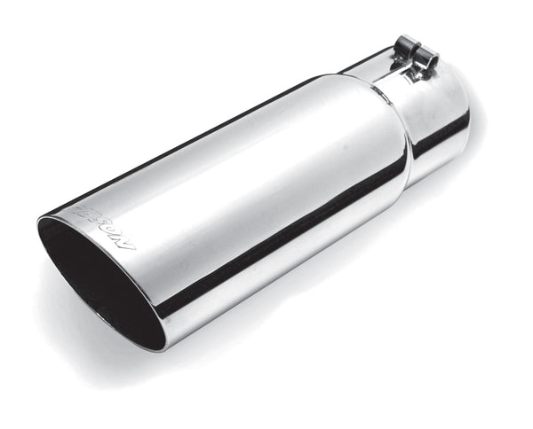 Gibson Stainless Steel Angle-Cut Exhaust Tip - 4in OD / 3in Inlet / 12in Length