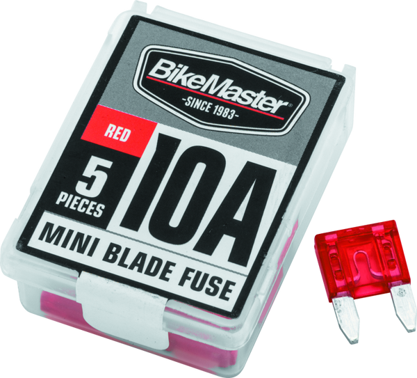 BikeMaster 10A Mini Blade Fuse Set (5 Pack)