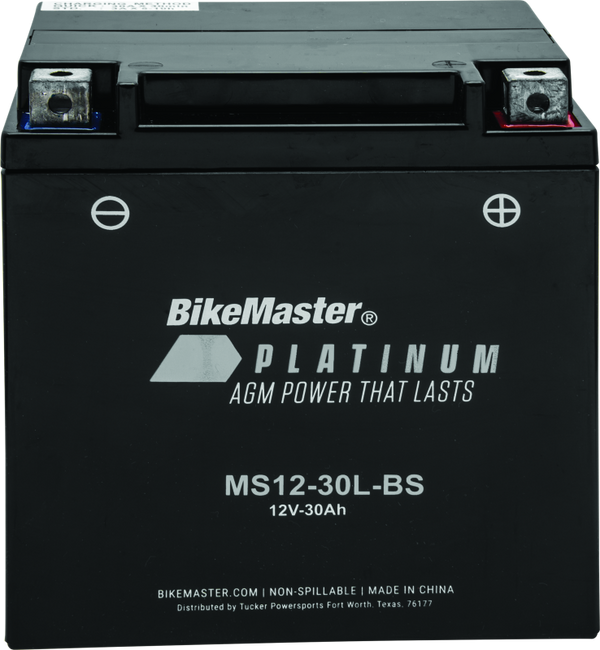 BikeMaster Platinum AGM Battery MS12-30L-BS (Maintenance-Free)