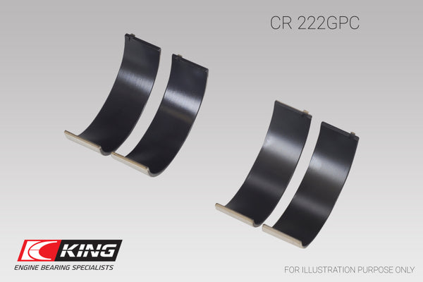 King Engine Bearings BMW N55B30A Sputter Replacement Rod Bearing Set - Size STD (2 Pair)