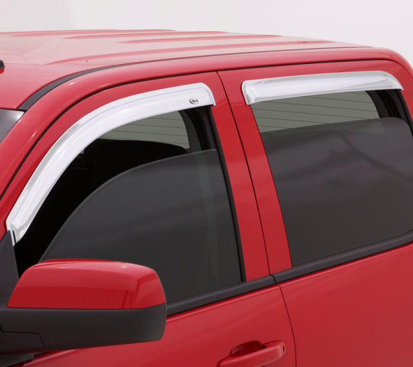 AVS Ventvisor Window Deflectors for 20072018 Toyota Tundra CrewMax (4pc) Chrome