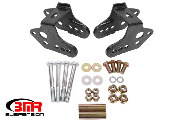 BMR 79-04 Ford Mustang Control Arm Relocation Bracket - Black Hammertone Finish