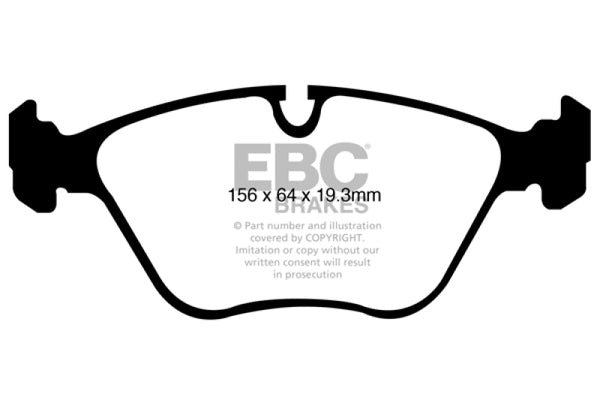 EBC Yellowstuff Front Brake Pads for 10-14 BMW X5 4.4 Twin Turbo