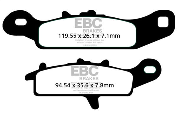EBC 08-14 Kawasaki KFX 450 R KSF Front Left R Series Sintered Brake Pads Brake Pads