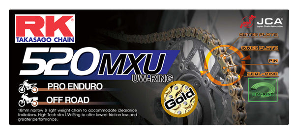 RK Chain GB520MXU-110L UW-Ring - Gold