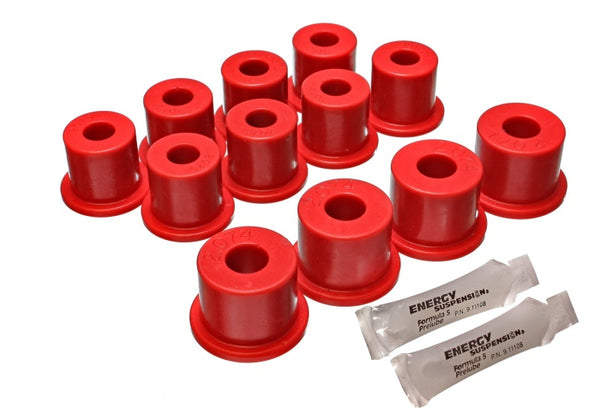 Energy Suspension Rear Leaf Spring Bushing Set for 80-86 Nissan 720 & Hardbody Pickup 2WD - Red