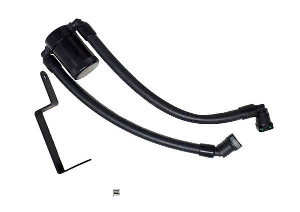 J&L Oil Separator for 2013-2019 Ford Explorer Sport EcoBoost V6 Passenger Side, Black Anodized
