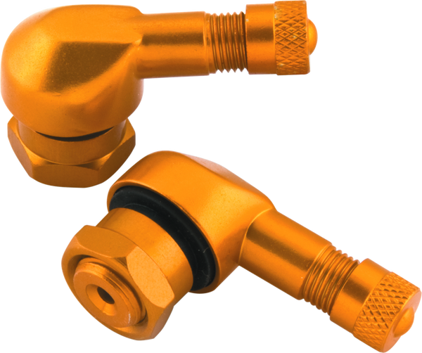 BikeMaster Gold Anodized Aircraft Aluminium Valve Stem Pack (2-Piece)