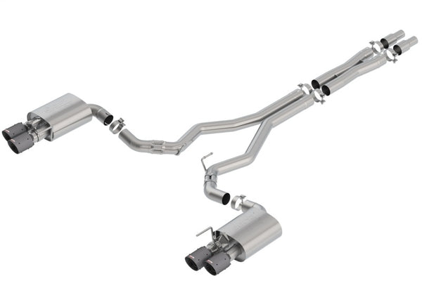 Borla 2018 Ford Mustang GT 5.0L AT/MT 3" Atak Catback Exhaust with Valves - Carbon Fiber Black Tip