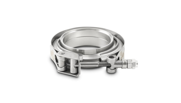 Vibrant T304 SS V-Band Flange Assembly for 1.75in O.D. Tubing incl 2 V-Band flanges & 1 V-Band Clamp
