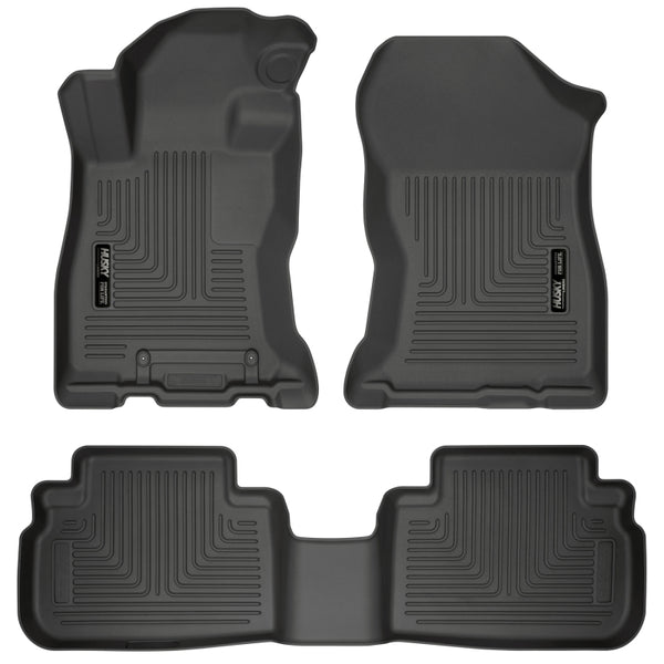 Husky Liners Weatherbeater Black Floor Liners for 2019 Subaru Forester - Front & 2nd Seat