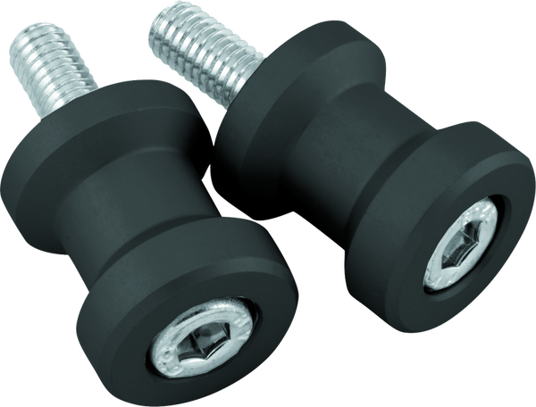 BikeMaster Heavy-Duty 8mm Aluminium Spool Kit (Black) V-Style Rear Stand Compatible