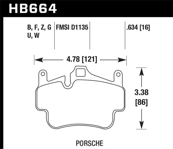 Hawk Performance Ceramic Brake Pads for 05-08 Porsche 911 Carrera & 07-08 Cayman