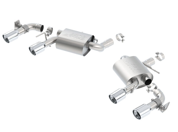 Borla Axle Back Exhaust for 16 Chevy Camaro SS 6.2L with Dual NPP S-Type and Quad Tips