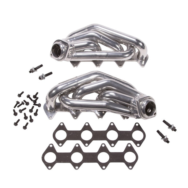 BBK Shorty Tuned Length Exhaust Headers 1-5/8in Silver Ceramic for 2005-2010 Mustang GT 4.6
