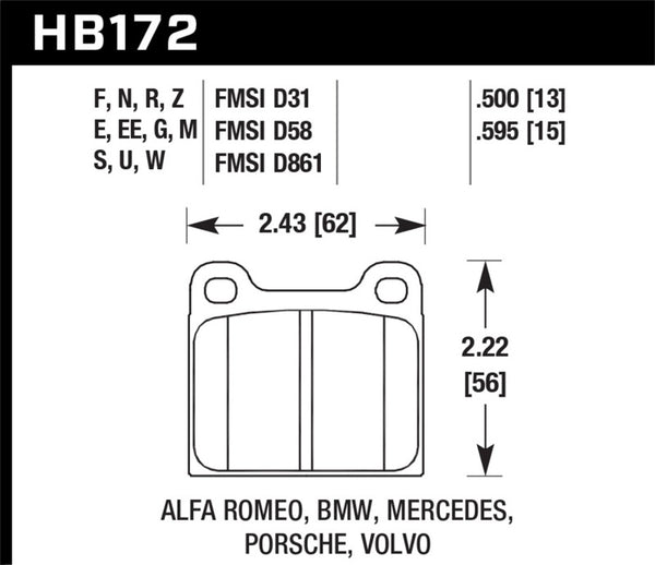 Hawk Performance HPS High Performance Street Brake Pads