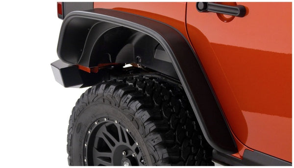 Bushwacker Flat Style Fender Flares for 07-18 Jeep Wrangler Unlimited 4-Door - Black