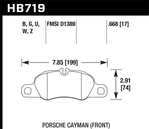 Hawk HPS 5.0 Brake Pads for 2013-2016 Porsche 911 - Front
