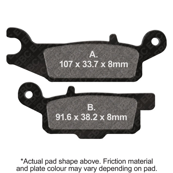 EBC 08-13 Yamaha YFM 250 Raptor Front Right R Series Sintered Brake Pads