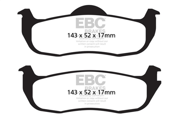 EBC Yellowstuff Rear Brake Pads for 2004-2005 Infiniti QX56 5.6
