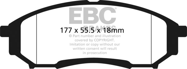 EBC Extra Duty Rear Brake Pads for 05-07 Ford F250 (inc Super Duty) 5.4L 2WD