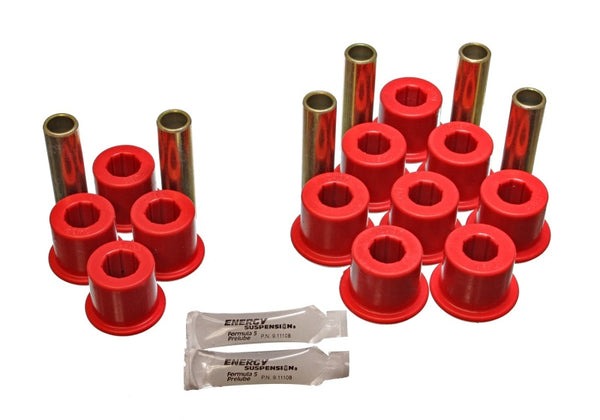 Energy Suspension Rear Spring Bushing Set - Hyper-Flex Red