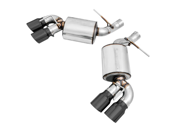 AWE Tuning Touring Axle-Back Exhaust for 20162019 Chevrolet Camaro SS Quad Diamond Black Tips