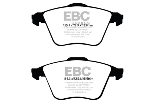 EBC Redstuff Front Brake Pads for 2007-2013 Mazda 3 2.3 Turbo