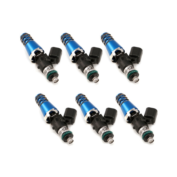 Injector Dynamics 1340cc Fuel Injectors - Set of 6 (60mm, 11mm Blue Top, 14mm Lower O-Ring)