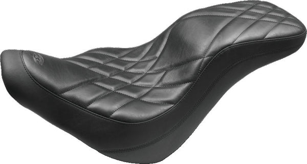 Mustang 18-21 Harley Fat Bob Standard Touring Recessed Passenger Seat - Black