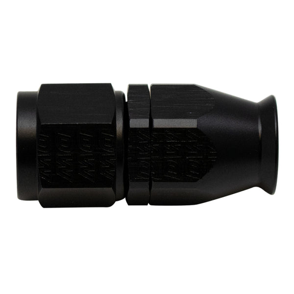 DeatschWerks 8AN Female Swivel Straight Hose End PTFE - Anodized Matte Black