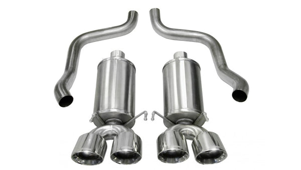 Corsa Axle-Back Exhaust for 2009-2013 Chevrolet Corvette C6 6.2L V8 - Polished Finish