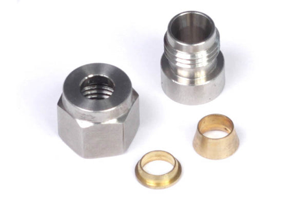 Haltech 1/4" Stainless Steel Weld-On Fitting Kit with Nut & Ferrule