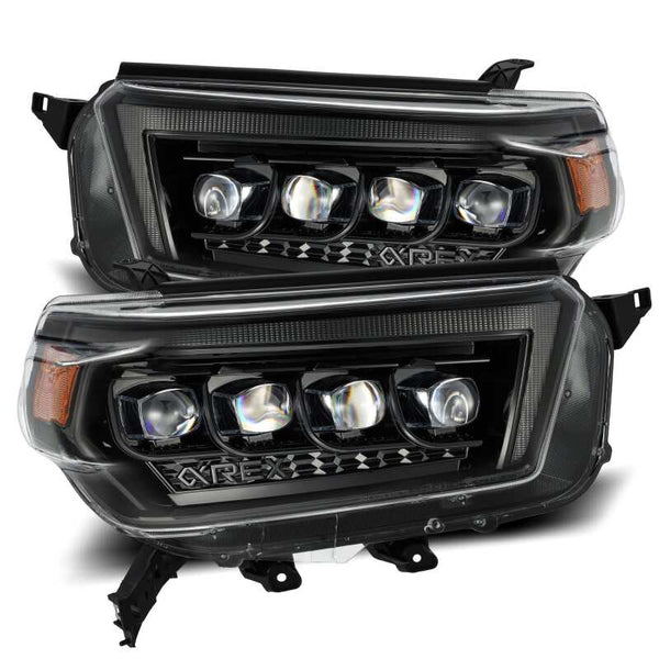 AlphaRex NOVA LED Projector Headlights for 20102013 Toyota 4Runner - Alpha Black, Sequential Signal/DRL