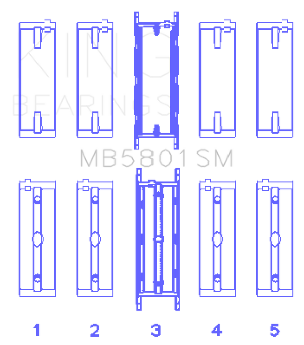 King Engine Bearings BMW S63 Crankshaft Main Bearing Set