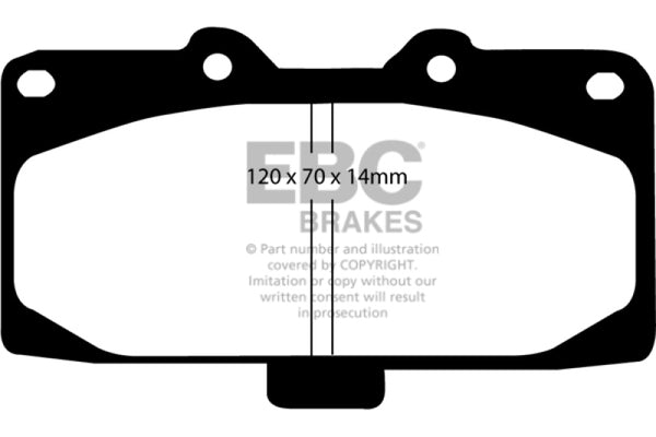EBC Greenstuff Front Brake Pads for 98-03 Nissan Skyline R34 2.5 GT (200)