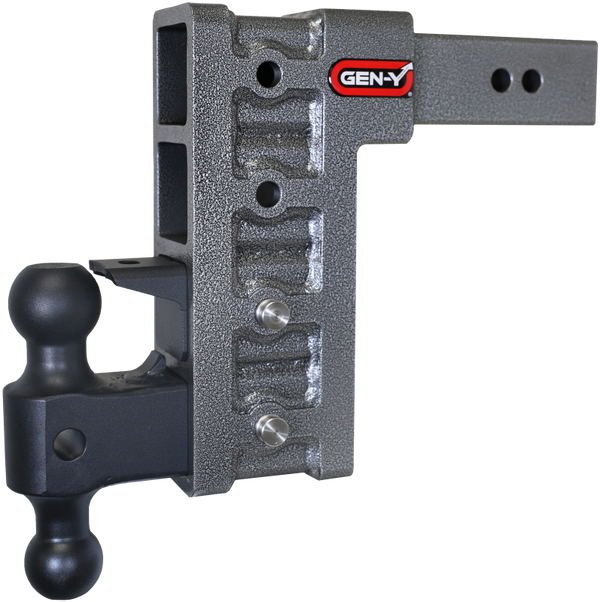 Gen-Y Mega Duty 2.5in Shank 9in Drop Hitch with Dual-Ball & Pintle Lock - 21K Capacity